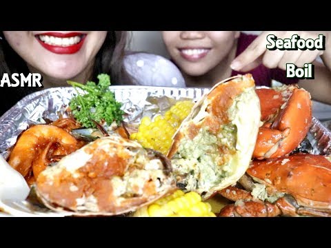 ASMR Seafood Boil Eating Sounds