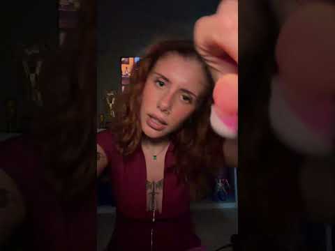 ASMR cleaning your face (spit painting) #asmr #personalattention