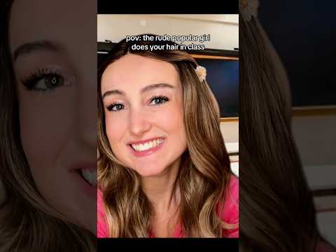 pov: rude popular girl does your hair in class #asmr