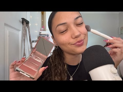 ASMR grwm for the day 🪷 whipered ramble w/ fast tapping 