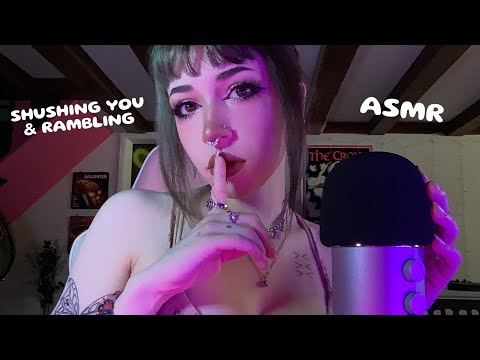 Shushing You & Rambling ASMR | Hand Sounds, Whispering, Tapping, Liquid Sounds