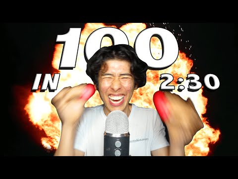 ASMR 100 TRIGGERS IN 2:30