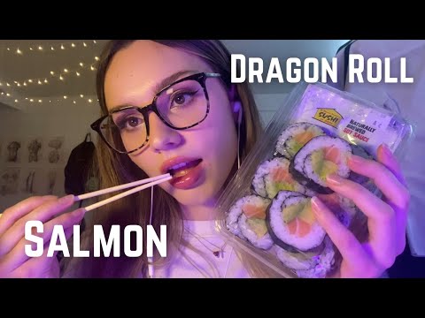 ASMR | Sushi Mukbang 🍣🍱 (Whispers, Food/Eating, Drinking sounds)