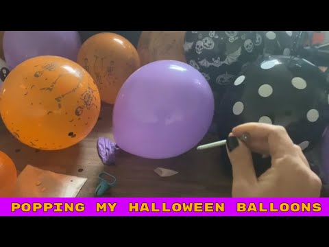 popping my Halloween balloons