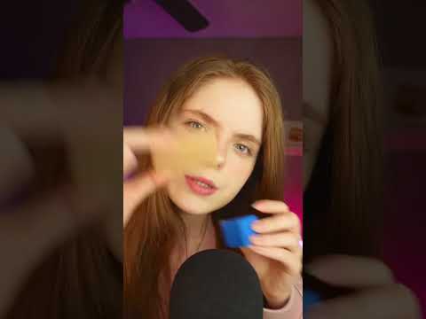 ASMR Doing Your Wooden Makeup With Wooden Blocks! #asmr #shorts #makeup