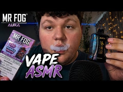 ASMR Mouth Sounds & Vape Tricks ✨💨 Mr. Fog Aura Vape Review