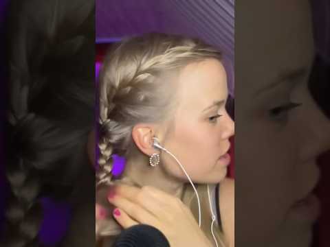 Braiding sounds #asmr #blonde