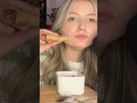 ASMR | eating crepes (soft eating sounds) | clicky whispers #asmr #mukbang #eatingsounds #sleep