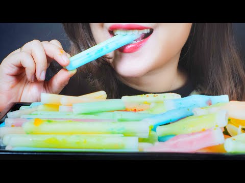 ASMR EATING FROZEN NIK L LIPS WAX CANDY CRUNCHY EATING SOUNDS | LINH-ASMR