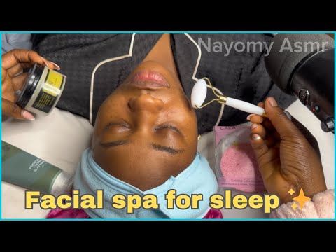 ASMR:Satisfying Facial Massage & Treatment,Calming Cleanse & Facial Mask Application & Spa for Sleep