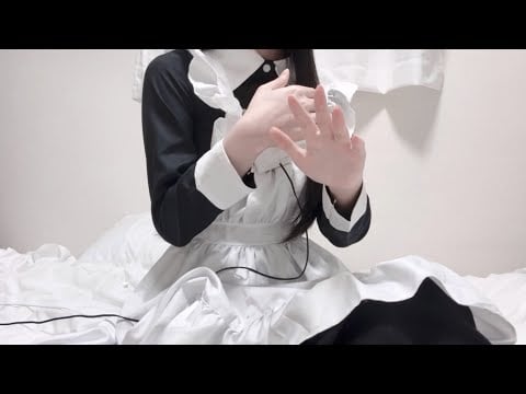 【ASMR】睡眠用メイドの寝かしつけロールプレイ【心音/ぱっぱっ/なでなでハンドムーブメント/オノマトペ】