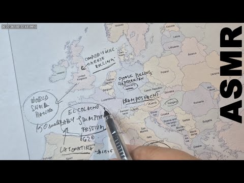 ASMR: The most WOOOOW festivals in Europe Today! | Tingles & Traditions | ASMR map tracing