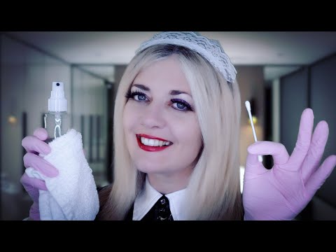 ASMR Ear Cleaning Maid - Personal Attention, Spray, Wipes, Brushing, Gloves, PVC, INTENSE Ear Sounds