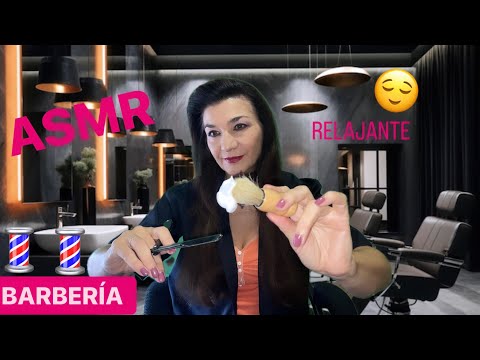 ASMR 💈 BARBERÍA 💈 NOCTURNA / 🪒 CORTE DE BARBA 🪒 , LAVADO Y MASAJE SUPER RELAJANTE 🔊🎧😴