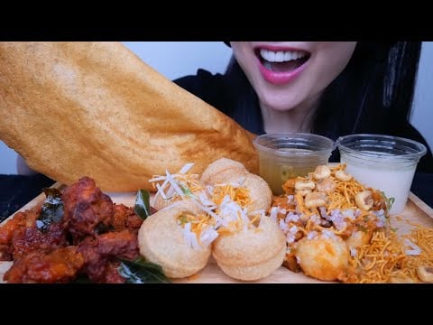GHEE ROAST CAULIFLOWER + CUTTACK DAHI BARA ALU DUM (ASMR EATING SOUNDS) NO TALKING | SAS-ASMR