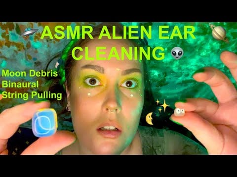 ASMR - ALIEN CLEANS MOON DEBRIS OUT OF YOUR EARS - BINAURAL EAR CLEANING & MORE!