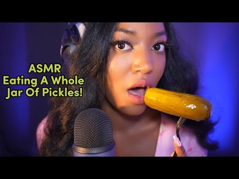 ASMR Eating A Jar Of PICKLES!