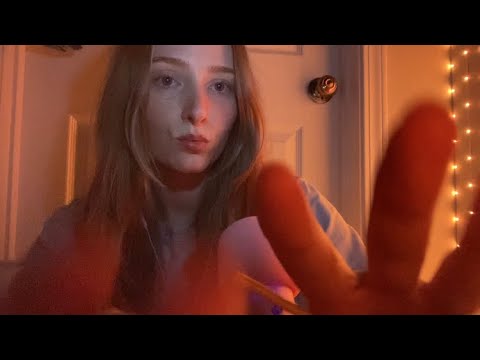 ASMR Sleepy Word Triggers ￼(Face Brushing, Hand Movements, Echo Effects + More) 