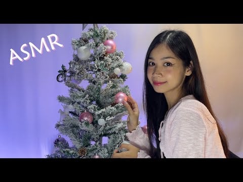 ASMR Decorating Christmas Tree 🎄| Making Pink Christmas 🎅🏻💖🫶🏻