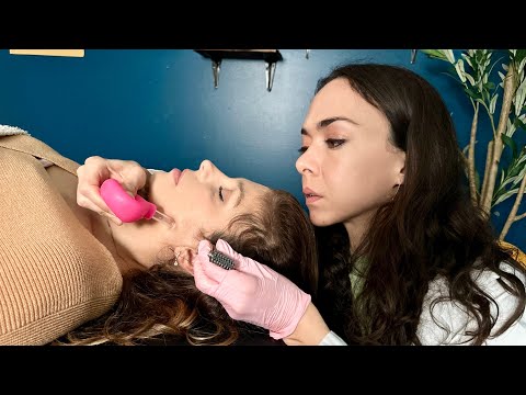 ASMR Face Exam & Sculpting -[Real Person]Medical Role Play- Acupressure, Point Therapy,Cupping 💆🏽‍♀️