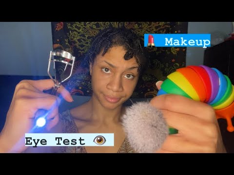 ASMR - Makeup + Eye Test (Kema)