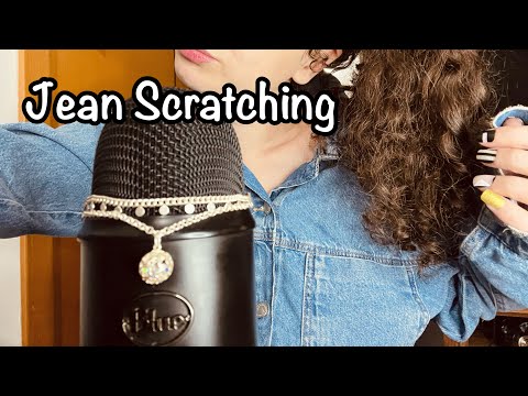 ASMR scratching jeans