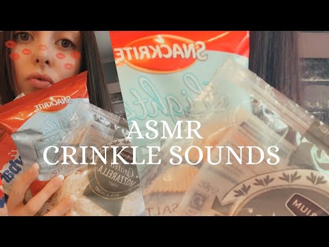 ASMR CRINKLY FOOD PACKAGING (Crinkle sounds) *Whispered*