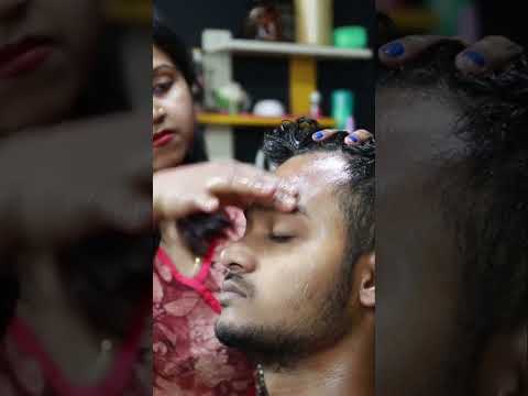 Fire Massage ASMR | Ear Massage With Fire | Barber Girl Chaitali | Head Massage #shorts #firemassage