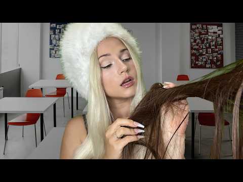 ASMR 💇‍♀️ Eastern European Exchange Student Plays With Your Hair in Class (Accent)