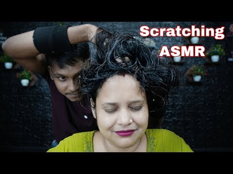 Oily Head Scratching Female Head Massage By Indian Barber | Neck Cracking Female Head Massage ASMR
