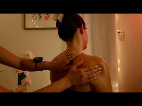 ASMR Shoulder, Back & Neck Massage For Relaxation & Sleep 💫 (Whisper, Real Person ASMR)