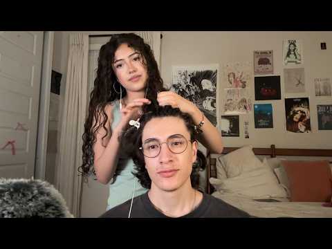 ASMR My Sister Tries To Braid My Hair