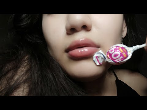 ASMR Lollipop 🍭 com sons de BEIJO e de BOCA 😍 / NO TALKING