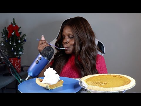 WHOLEFOODS PUMPKIN PIE ASMR EATING SOUNDS