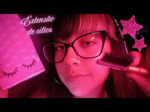 [ASMR]⭐ Fazendo Sua Extensão De Cílios - Experiência Relaxante 🩷