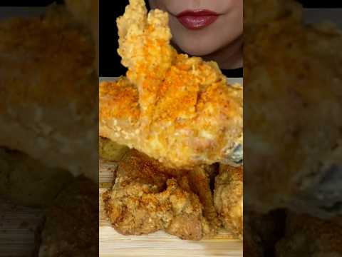 CRUNCHY FRIED CHICKEN #asmr #chicken #friedchicken #food #eat