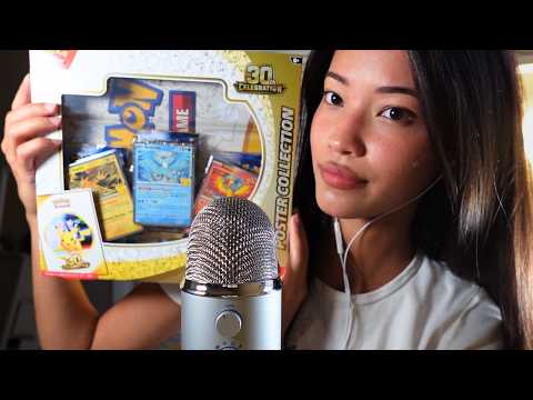 ASMR Ear to Ear 😴 Clicky Whispering, Cozy Rambling, Mouth Sounds & Pokémon Pack Opening for Sleep