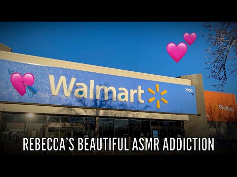 ASMR Shopping Walmart for Valentines! (No talking version) Cool footstep sounds in boots!