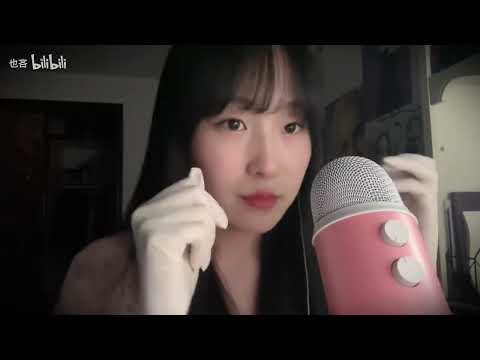 ASMR🎧 | White medical rubber gloves trigger sound.Sleep aid