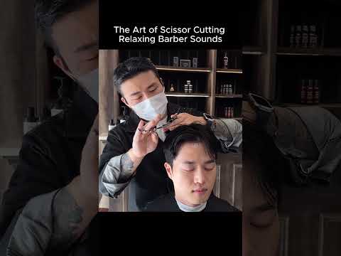 Master Barber’s Precision Scissor Cutting ASMR #barbershop #haircut #relaxing
