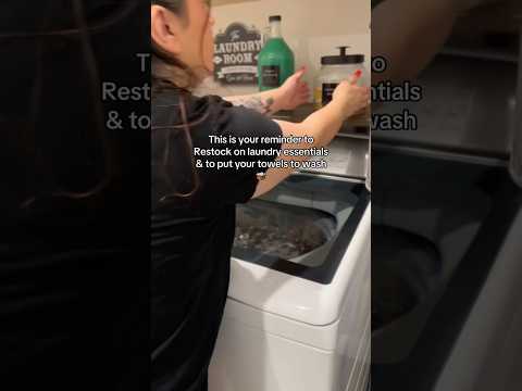 Wash & Fold towels with me- laundry 🧺 #asmrperls