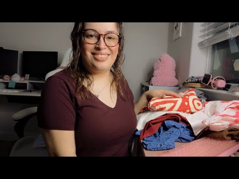 ASMR| Clothing store checkout roleplay- scanner & some fabric sounds