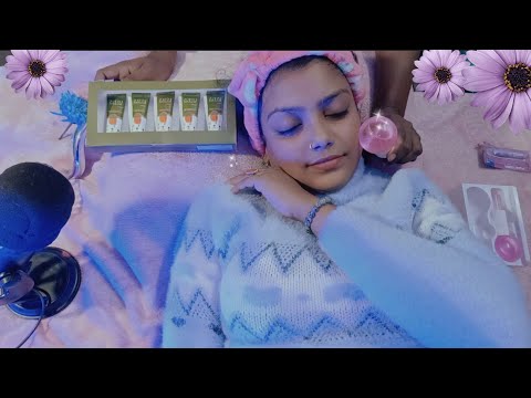 ASMR | Midnight Relaxing Spa Facial Treatment | In Parlour 💆‍♀️✨