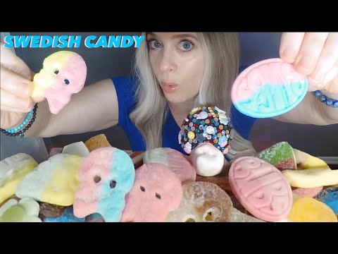 ASMR Swedish Gummy Candy Taste Test | Whispered Eat With Me #mukbang #candy