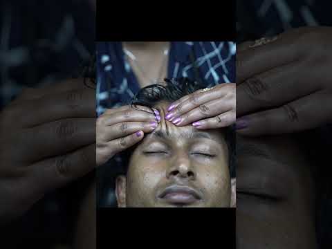 ASMR Head Massage Magic : Melt Away Stress: Head Massage By Lady Barber Chaitali #shorts