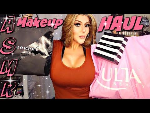 ASMR Makeup Haul (Whispering) Chewing Gum