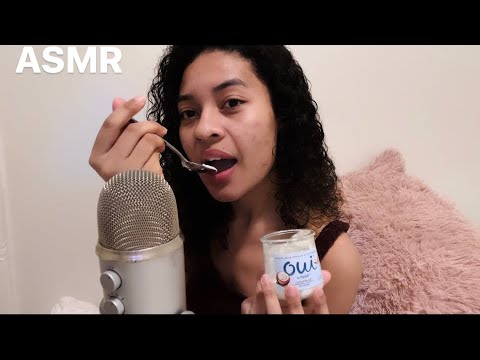 ASMR Español - COMIENDO YOGURT (SONIDOS SUAVES)