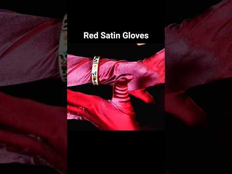 Slow then FAST #triggersforsleepRed #Satin #Gloves #ASMR #asmrlikeasandbox #relax #handmovementsasmr