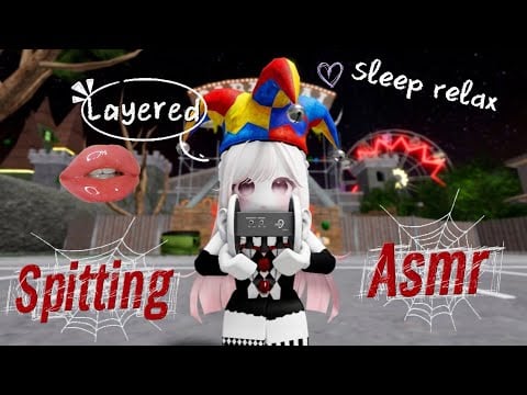 Roblox ASMR relaxing spitting for sleep aid layered soft mic lic in circus 🎪 