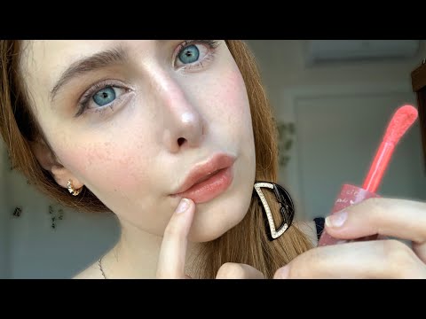 ASMR ~ lip gloss sounds & mouth sounds .ೃ࿐